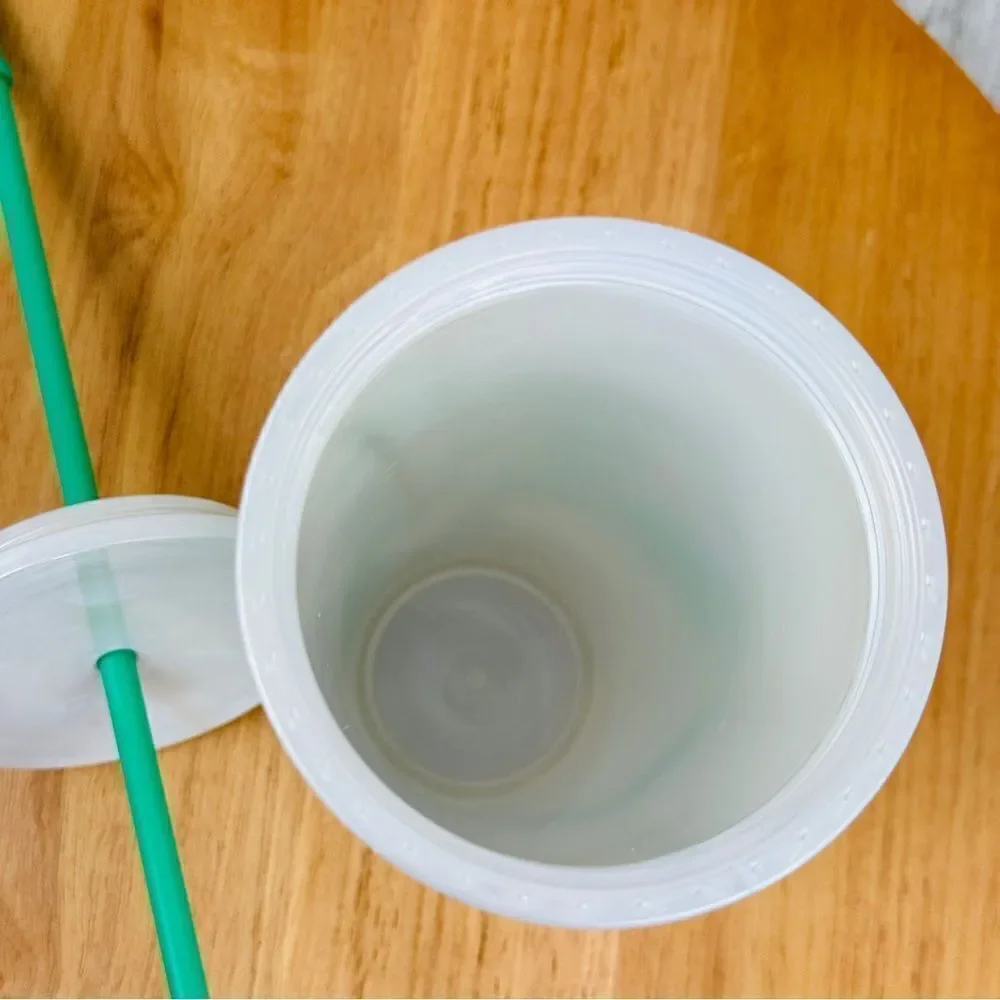 Starbucks Pearl Holographic‎ Siren Mermaid Tumbler Venti Cup White Green 24oz